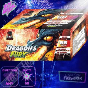 Dragons Fury 66 shot Barrage - from Total home fireworks and Cube Fireworks