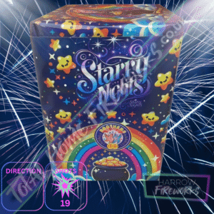 STARRY NIGHTS – 16 Shot Barrage – Total Home Fireworks – Brothers Pyrotechnics