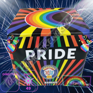 PRIDE – 49 Shot Barrage – Total Home Fireworks – Brothers Pyrotechnics