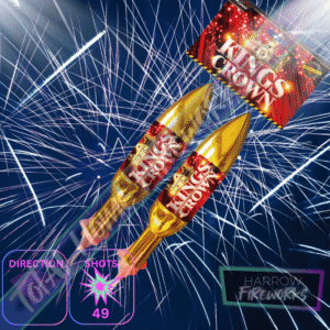 KING CROWN ROCKETS – 2 Piece Rocket Pack – Total Home Fireworks – Primed Pyrotechnics