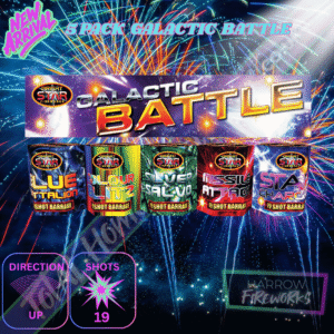 GALACTIC BATTLE – 5 Barrage Pack – Total Home Fireworks – Bright Star