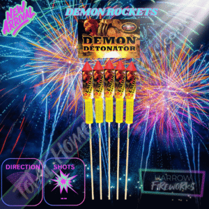 DEMON DETONATOR – 5 Piece Rocket Pack – Total Home Fireworks – Bright Star
