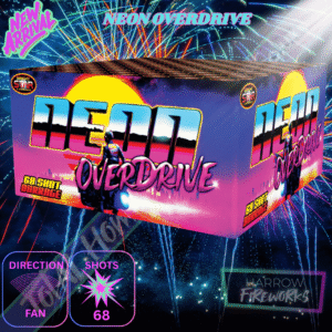 NEON OVERDRIVE – 68 Shot Barrage – Total Home Fireworks – Bright Star